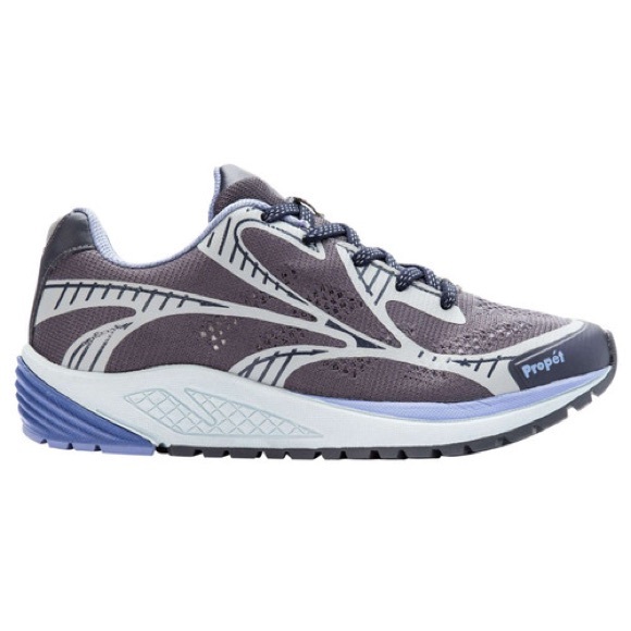 Propét One LT Women's Charcoal and Blue Running Shoes - Picture 1 of 7